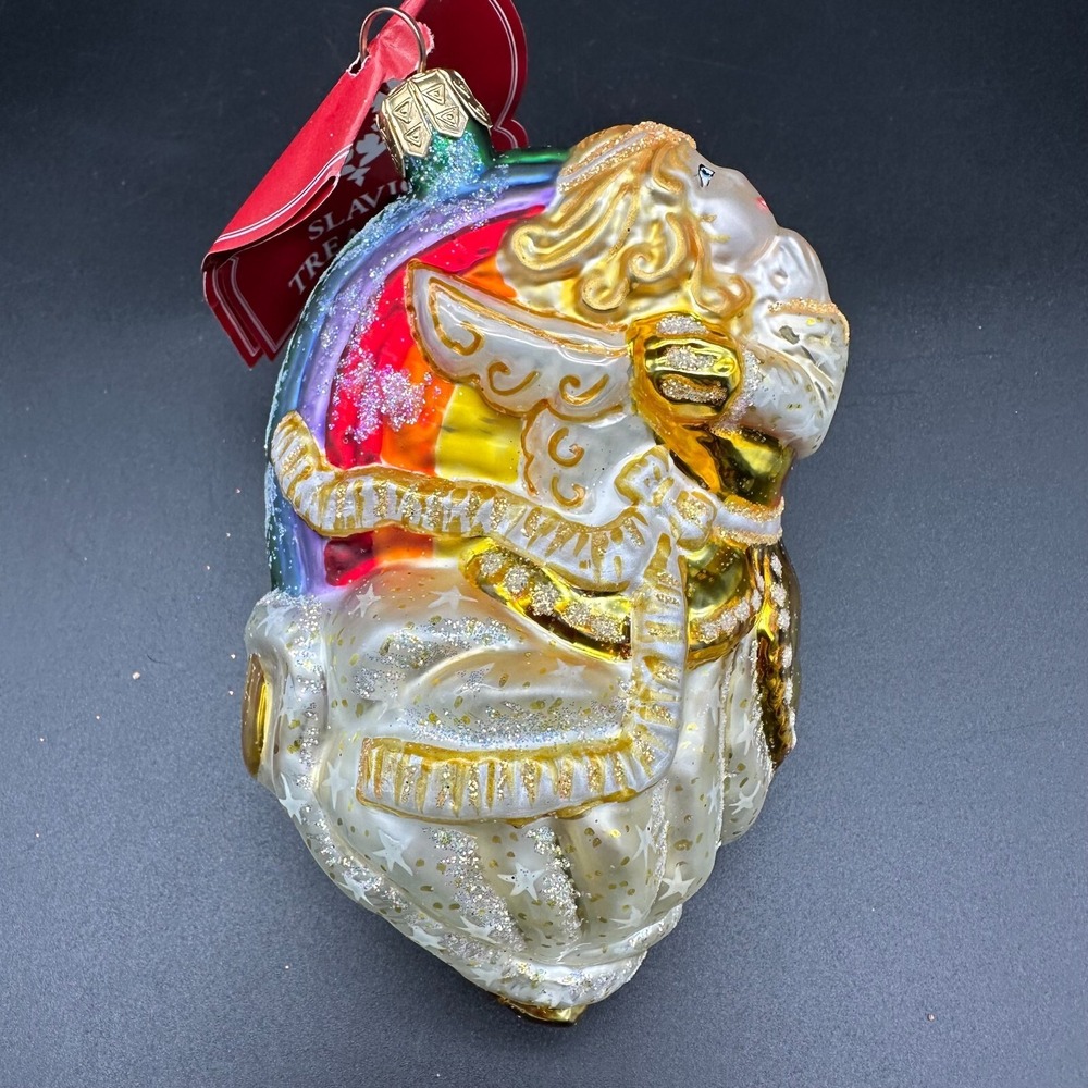 2002 SLAVIC TREASURES RAINBOW FLYING ANGELβ 4" ORNAMENT 02-698